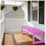 Outdoor Garden Bench, 2-Person Metal Patio Benches Weatherproof Outside Backless Bench 3.3ft 3.9ft 4.9ft 5.9ft Front - Photo 1