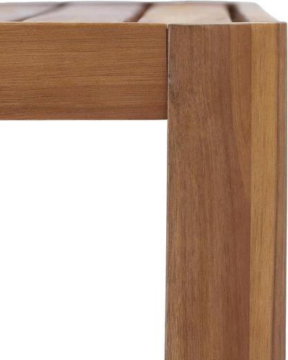 Christopher Knight Home Outdoor Acacia Wood Bench Set of 2, 57.25" Patio Benches, Slatted Garden Seating for 2–3 People, Solid Wood Entryway Bench for Backyard Porch Deck, Teak
