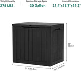 YITAHOME 30 Gallon Outdoor Storage Box, Small Water Resistant Resin Deck Box - Photo 6