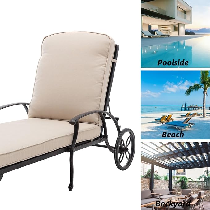 Chaise Lounge Outdoor Chair with Side Table - Photo 6