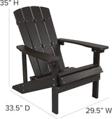 Flash Furniture Charlestown Commercial Grade Indoor/Outdoor Adirondack Chair - Photo 3