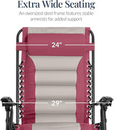 Best Choice Products Oversized Padded Zero Gravity Chair, Folding Outdoor Patio Recliner - Photo 4