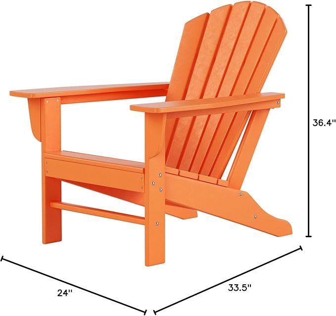 WestinTrends Dylan Outdoor Adirondack Chair (Set of 4), Orange