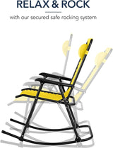 Best Choice Products Outdoor Folding Rocking Chair, Zero Gravity Lounge Chair - Photo 4