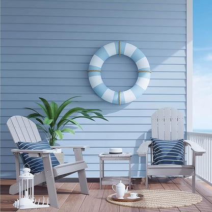 Adirondack Chairs Set of 4, All Weather Resistant Plastic Chairs with Cup Holder, 5 Easy Steps to Install, Outdoor Chairs for Patio, Garden, Backyard Deck, Lawn, Fire Pit - Grey