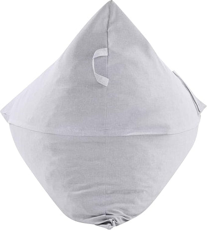 Christopher Knight Home Arlene Twist Outdoor Bean Bag Chair, Fabric Bean Bag Lounger for Adults and Kids, Outdoor Comfy Reading Chair, Patio Lounge Sofa for Poolside Garden, Gray