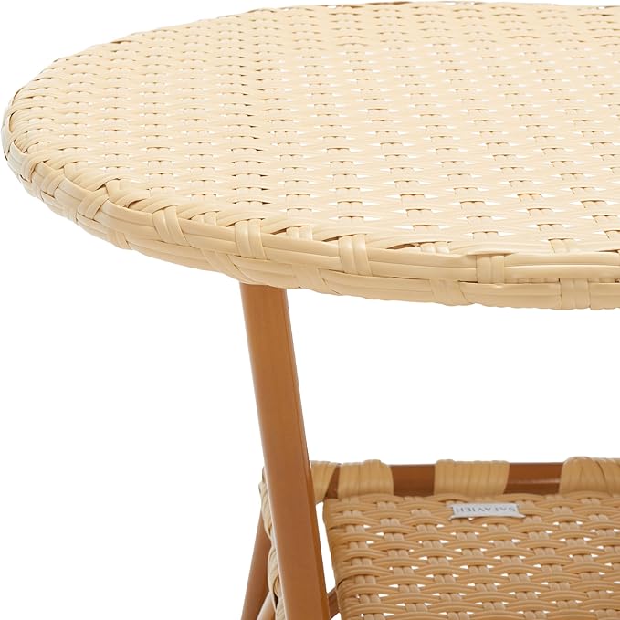 SAFAVIEH Outdoor Collection California Natural Bistro Table (Fully Assembled)