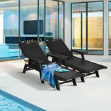 nalone Chaise Lounge Set of 2 Outdoor with 5-Position Adjustable Backrest - Photo 2