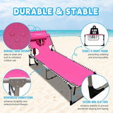 Backpack Sun Tanning Chair with Face Hole & Beach Table - Photo 5