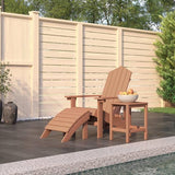 Brown HDPE Adirondack Chair with Steel Frame - Photo 1