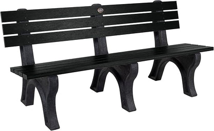 Sequoia Professional Aurora Park Bench, 6 ft, Black