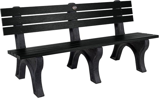 Sequoia Professional Aurora Park Bench, 6 ft, Black