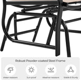 Yaheetech Outdoor Glider Chairs with Glass Table Rocking Chairs - Photo 8