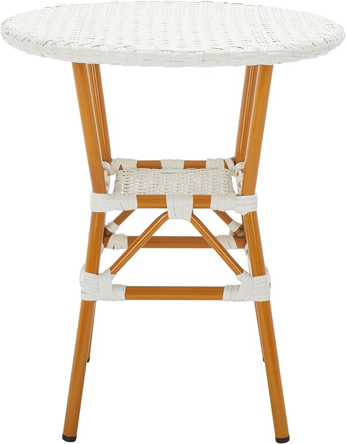 SAFAVIEH Outdoor Collection California White Bistro Table (Fully Assembled)