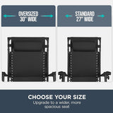 Best Choice Products 30” Wide Folding Zero Gravity Outdoor Recliner Patio Lounge Chair w/Adjustable Canopy Shade - Photo 4