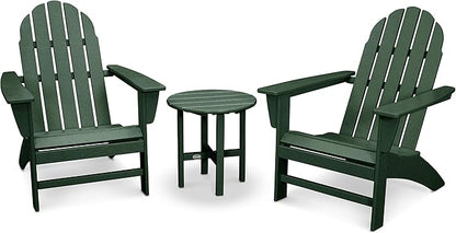 Polywood Vineyard 3-Piece Adirondack Set (Green)