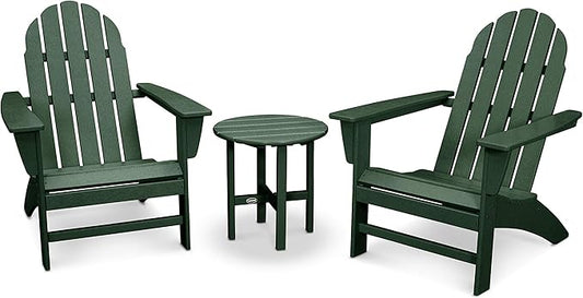 Polywood Vineyard 3-Piece Adirondack Set (Green)