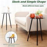 1 Pack Metal Outdoor Side Tables Small Outside Round End Table for Patio Modern Accent Garden Corner Table for Small - Photo 5