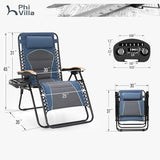 PHI VILLA XXL Oversized Padded Zero Gravity Chair, Foldable Patio Recliner - Photo 3