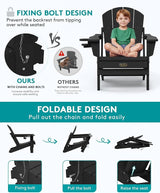 SERWALL Folding Adirondack Chair Set of 2 - Photo 3