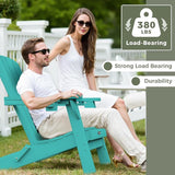 Folding Adirondack Chair Wood Texture 2 Pack, HDPE All-Weather Fire Pit Chairs - Photo 5