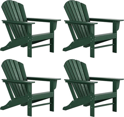 WestinTrends Dylan Outdoor Adirondack Chair (Set of 4), Dark Green