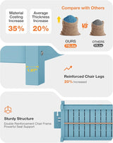 YEFU Outdoor Storage Bench for Patio: Heavy Duty Garden Bench Set of 2 with 96° High Backrest & Oversized Seating - Photo 7
