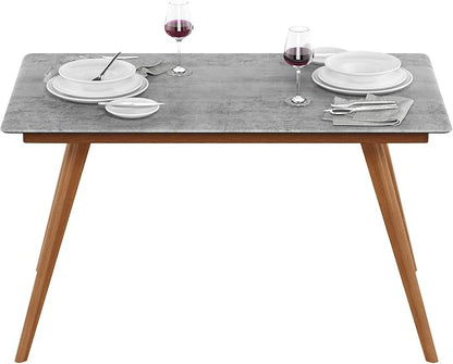 Furinno REDANG Outdoor 4-Leg Rectangular Smart Top Table, Cement