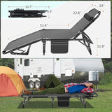 ABORON 3-in-1 Folding Patio Lounge Chair, 440LB Heavy-Duty Tri-Fold Guest Bed with Plush Cotton Cushion - Photo 3