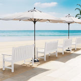 Stoog 3-Piece All-Weather Outdoor Bench & Chairs Set, Include 2 Garden Chairs and 1 Garden Bench, for Porch, Backyard - Photo 9