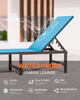 Chaise Lounge Chair Outdoor, Aluminum Patio Lounge Chairs - Photo 6