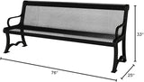 COATEDOUTDOORFURNITURE Heavy-Duty Outdoor Bench Thermoplastic Coated, Expanded Metal, Commercial-Grade Garden Bench - Photo 2