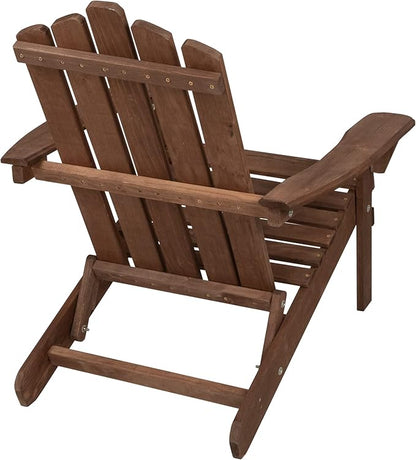Northlight 36" Brown Classic Folding Wooden Adirondack Chair