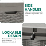 YITAHOME 60 Gallon Outdoor Storage Box, Large Water Resistant Resin Deck Box - Photo 3