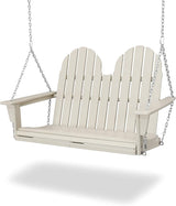 POLYWOOD Vineyard 2-Person Porch Swing, Sand - Heavy Duty HDPE Outdoor Hanging Swing for Front Porch - Photo 1