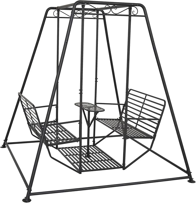 kinbor 4-Seat Patio Swing Chair - Patio Swing Chair with Stand - Photo 2