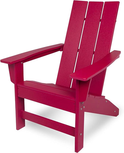 Shine Company Coastal Modern All-Weather Adirondack Chair, Chili Pepper