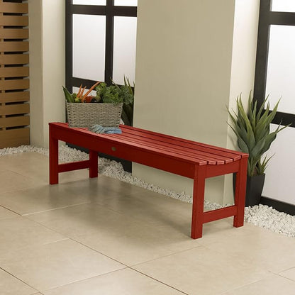 Highwood Lehigh Backless Bench, 4 Feet, Rustic Red