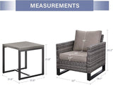 Rilyson Wicker Outdoor Patio Chairs Set - 3 Piece Rattan Patio Furniture Bistro Chairs Set with Waterproof Wicker - Photo 2