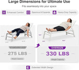 PURPLE LEAF Outdoor Oversized Chaise Lounge Set for Tall & Strong Individuals Adjustable Recliner Extra Wide Lounge - Photo 2
