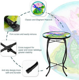 Lotus-Leaf Dragonfly Small Patio Table, Outdoor Side Bar Table - Photo 4