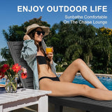 ROJIK Outdoor Chaise Lounge Chair with 5-Position Adjustable Backrest,Waterproof & Lightweight - Photo 4