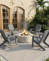 Folding Adirondack Chair with Retractable Ottoman - Photo 2