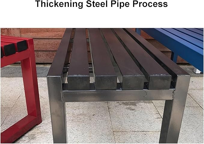 Metal Garden Benches, Garden Benches for Outdoors, Park Benches for Outside, Outdoor Bench, Porch Benches Outdoor, Patio Benches for Outdoors (Color : Orange, Size : 150cm/59in)