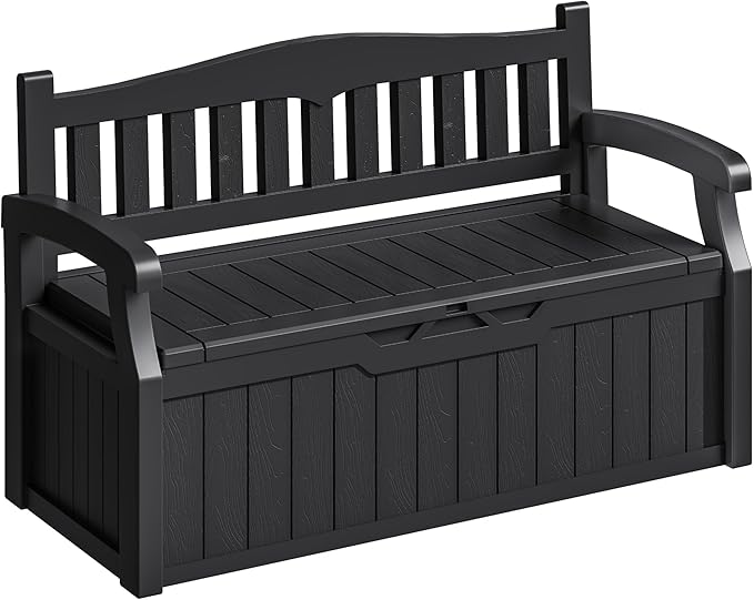 Homall 75 Gallon Outdoor Storage Benches Lockable Deck Box with Waterproof and UV Resistant - Photo 1