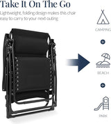 Best Choice Products Oversized Padded Zero Gravity Chair, Folding Outdoor Patio Recliner - Photo 5