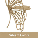 Brown Cute Butterfly Benches for Outdoors, Pretty Garden Bench & 50" Metal Outside Bench - Photo 5