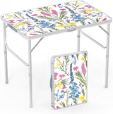 VINGLI 3FT Small Folding Camping Table Adjustable Height Aluminum Folding Table for Picnic Party BBQ - Photo 1