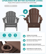 SERWALL Folding Adirondack Chair Set of 2 - Photo 7