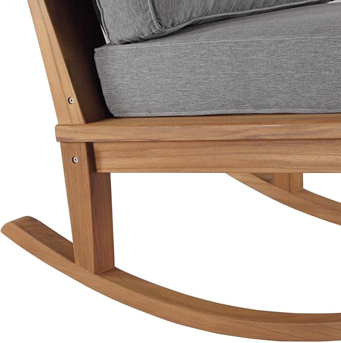 Modway EEI-4177-NAT-GRY Marina Patio Teak Rocking Chair, Natural Gray
